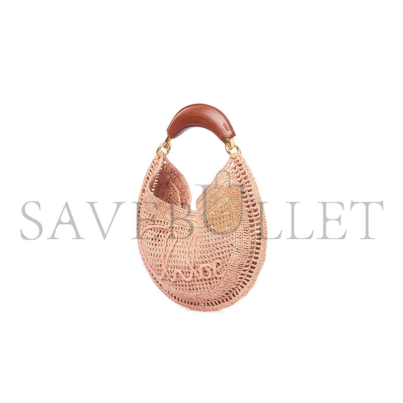 CHLOÉ SUMMER BANANA HOBO BAG IN RAFFIA CH25US902P0824M (36*21.5cm) 